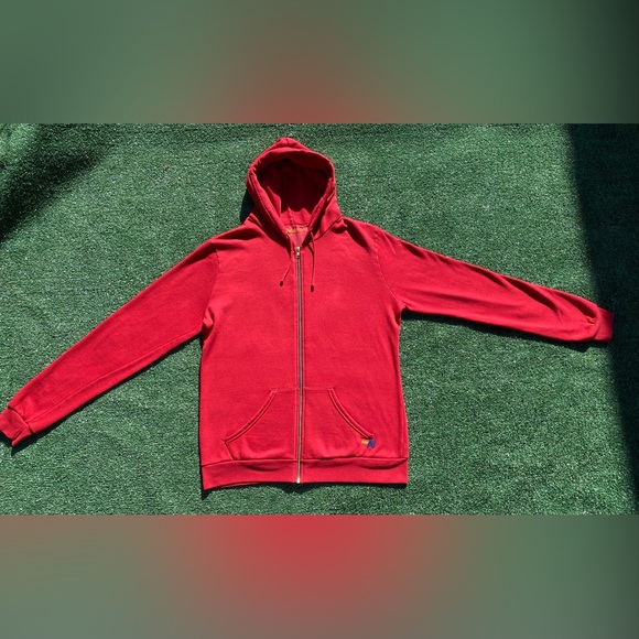 Aviator Nation Lightning Bolt Red Full Zip Hoodie Men’s Size XL - Picture 2 of 10